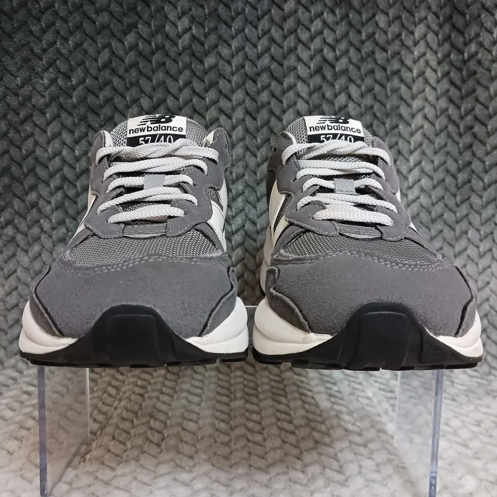 New Balance 57/40 Grey White GS Kids Athletic Running Sneakers Shoes Size 4